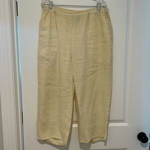 Flax 100% linen cropped pants sz medium.